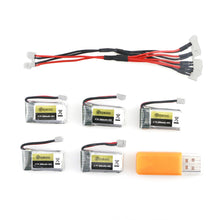 Load image into Gallery viewer, Eachine 260MAH 45C Lipo Battery And USB Charger for E010, E010C, E011, E011C, E013 (5 Pcs)