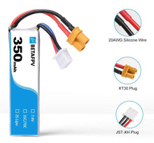 Load image into Gallery viewer, BETAFPV 350mAh 2s XT30 Lipo Battery (2 Pcs)