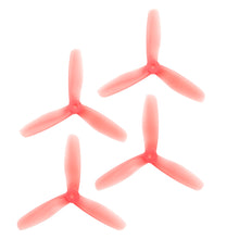Load image into Gallery viewer, RaceKraft 5x4.5 Clear Blunt Nose Tri-Blade (Set of 4 - Red)