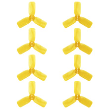Load image into Gallery viewer, DYS 2" 3 Blade, Yellow Propeller - Set of 8 (4x CW, 4x CCW)