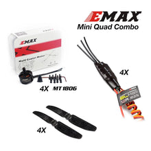Load image into Gallery viewer, EMAX Mini Quad Combo (MT1806, 12A ESC, 5x3)