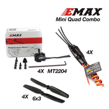 Load image into Gallery viewer, EMAX Mini Quad Combo (MT2204, 12A ESC, 6x3)