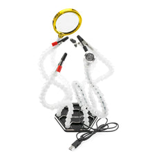 Load image into Gallery viewer, Lumenier Helping Hands w/ 6 Arms, LED Light, Magnifying Glass, and Fan