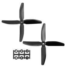 Load image into Gallery viewer, HQProp 5x4x4V1SB CCW Propeller - 4 Blade (2 Pack - Black Nylon Glass Fiber)