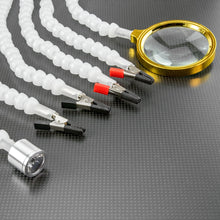 Load image into Gallery viewer, Lumenier Helping Hands w/ 6 Arms, LED Light, Magnifying Glass, and Fan