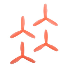 Load image into Gallery viewer, RaceKraft 5x4.5 Clear Blunt Nose Tri-Blade (Set of 4 - Orange)
