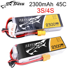 Load image into Gallery viewer, Tattu Lipo Battery 2300mAh Lipo 3S 4S11.1V 14.8V 45C XT60 Plug FPV Drone Power for FPV Frame RC Helicopter Plane Car Accessories