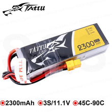 Load image into Gallery viewer, Tattu Lipo Battery 2300mAh Lipo 3S 4S11.1V 14.8V 45C XT60 Plug FPV Drone Power for FPV Frame RC Helicopter Plane Car Accessories