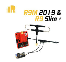 Load image into Gallery viewer, FrSky R9M 2019 Module with R9MM R9Mini R9 Slim+ R9 Receiver with mounted Super 8 and T antenna