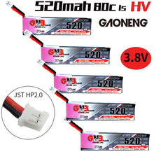 Load image into Gallery viewer, 5PCS Gaoneng GNB FPV Batteries 520mAh 3.8V 80C 1S HV 4.35V PH2.0 Plug Lipo Battery For Emax Tinyhawk Kingkong LDARC TINY