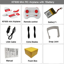 Load image into Gallery viewer, KF606 2.4Ghz RC Airplane Flying Aircraft EPP Foam Glider Toy Airplane 15 Minutes Fligt Time RTF Foam Plane Toys Kids Gifts