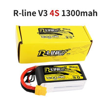 Load image into Gallery viewer, TATTU R-Line Version 3.0 V3  4S 6S 1300/1550/1800/2000mAh 120C 14.8V Lipo Battery with XT60 Plug for FPV Racing Drone Quadcopter