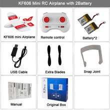 Load image into Gallery viewer, KF606 2.4Ghz RC Airplane Flying Aircraft EPP Foam Glider Toy Airplane 15 Minutes Fligt Time RTF Foam Plane Toys Kids Gifts