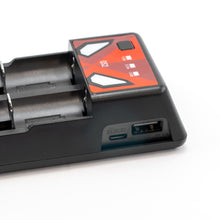Load image into Gallery viewer, QSO QS2 2A Fast Charger for 18500, 18650, 26650, 20700, 21700 Batteries