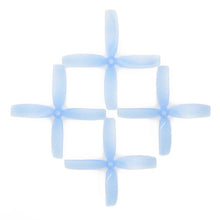 Load image into Gallery viewer, RaceKraft 4x4 Clear Blunt Nose 4 Blade (Set of 4 - Blue)