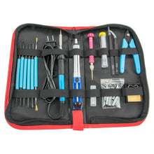 Load image into Gallery viewer, Soldering Iron Kit (20 Pcs) Adjustable Temperature Soldering Iron, Desoldering Pump, Stand, Tweezers, Picks
