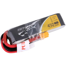 Load image into Gallery viewer, TATTU 450mAh 2s 75c Lipo Battery - Long Size - XT30