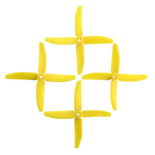 Load image into Gallery viewer, DAL 5x4 Propellers - 4 Blade (2 Pack - Yellow)